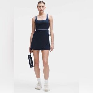 Lululemon Wrap-Front Tennis Dress Club Blue/Water Drop